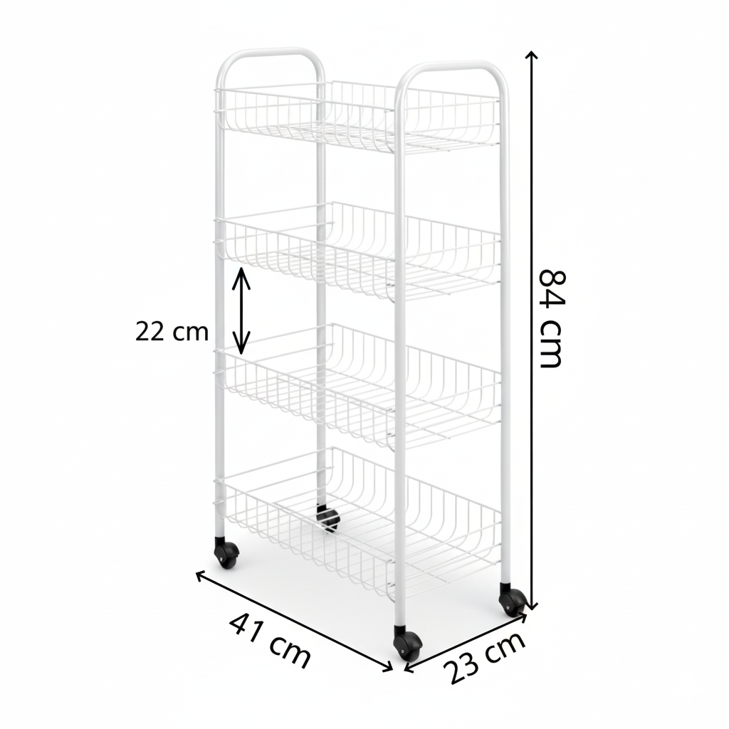 Етажерка на колелца 4 нива, Pisa